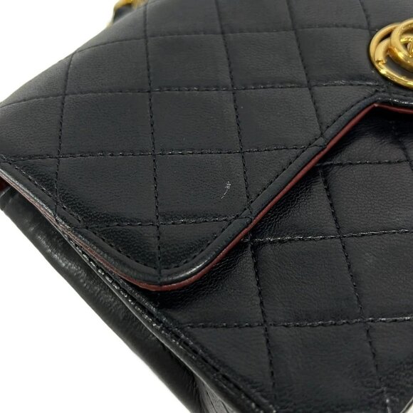 Auth CHANEL Mini Matelasse - Black Lambskin Shoulder Bag Gold hardware - Picture 5 of 16
